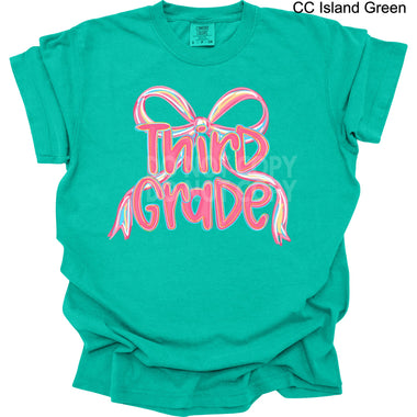 Third Grade Pink Bow DTF Transfer (E)