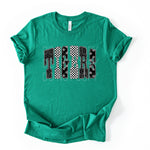 Tigers with Leopard Check Stars DTF Transfer (E)