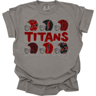 Titans Crimson/Black Helmet DTF Transfer (DB)