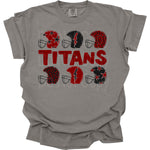 Titans Crimson/Black Helmet DTF Transfer (DB)