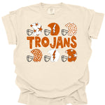 Trojans Orange/White Helmet DTF Transfer (DB)