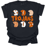 Trojans Orange/White Helmet DTF Transfer (DB)