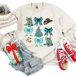 Turquoise Christmas Collage DTF Transfer (E)