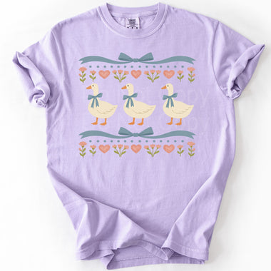 Vintage Goose Blue Ribbon DTF Transfer (SD)