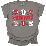 Warriors Red/White Helmet DTF Transfer (DB)
