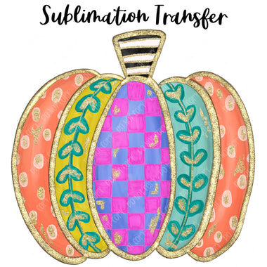 Whimsical Pumpkin Sublimation Transfer