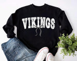 White Camo Vikings Mascot DTF Transfer (E)