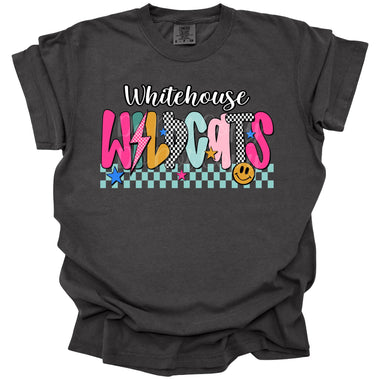 Whitehouse Wildcats Mix Print Preppy Mascot DTF Transfer
