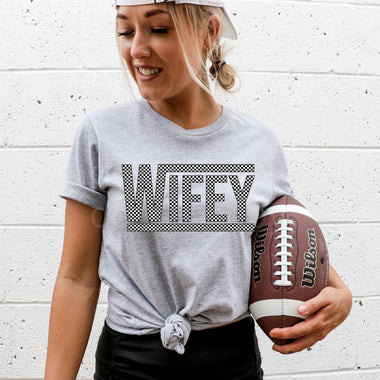 Wifey Checkered DTF Transfer