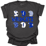 Wildcats White/Royal Helmet DTF Transfer (DB)