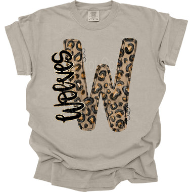 Wolves Leopard Initial DTF Transfer (KI)
