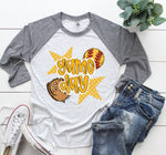 Gameday Softball Yellow Gold DTF Transfer