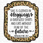 Clothed In Leggings Cheetah Sublimation Transfer