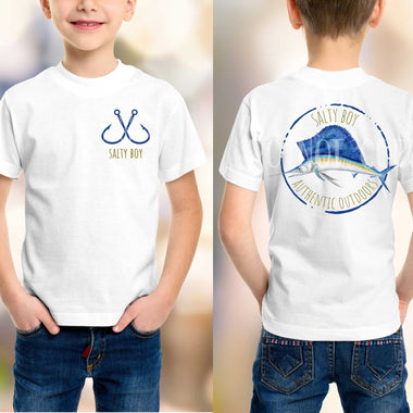 Salty Boy Front & Back Screen Print High Heat Transfer