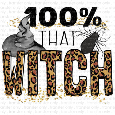 100% That Witch Leopard Sublimation Transfer