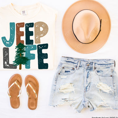 Jeep Life Screen Print High Heat Transfer U126