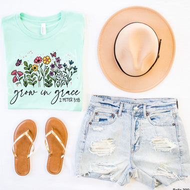 Grow in Grace Screen Print High Heat Transfer QQ86