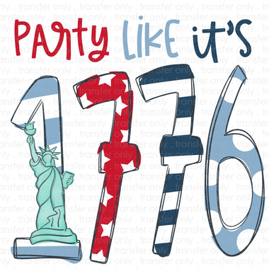 Party like its 1776 Sublimation Transfer