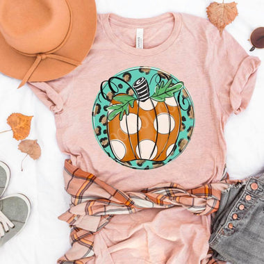 “No restocks” Pumpkin Polka Dot Screen Print High Heat Transfer W78