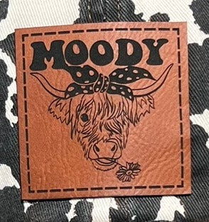 *Hat Press Required* Moody Leather Hat Patches