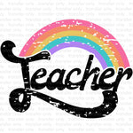 Teacher Rainbow Sublimation Transfer