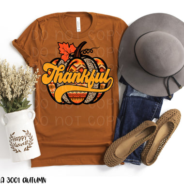 “No restocks” Thankful Aztec Pumpkin Screen Print High Heat Transfer Q73