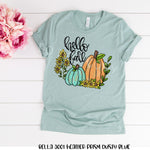 “No restocks” Hello Fall Pumpkins Screen Print High Heat Transfer U61