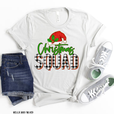 "No Restocks"Christmas Squad Screen Print High Heat Transfer V75