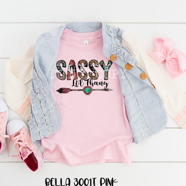 Sassy Lil Thang toddler 8” Screen Print Transfer V156