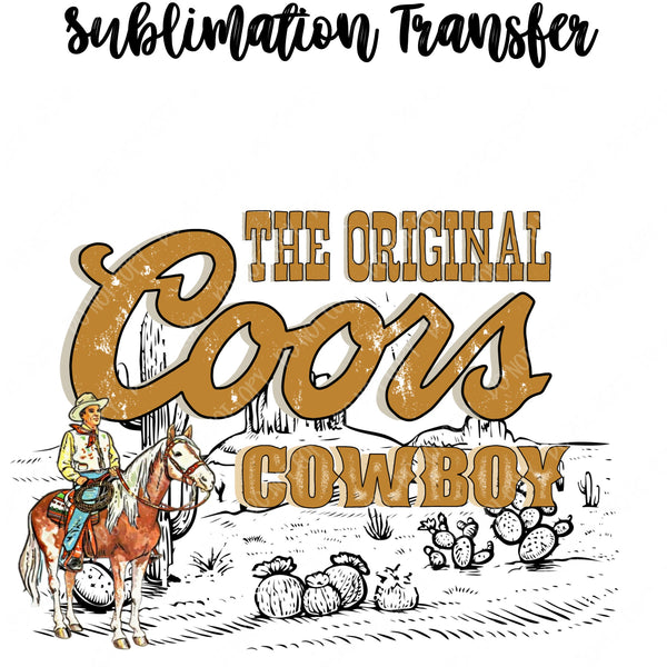 Coors Cowboy Sublimation Transfer
