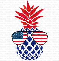 Patriotic Pineapple Sublimation Transfer