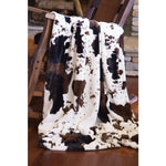 Cowprint Plush Throw Blanket