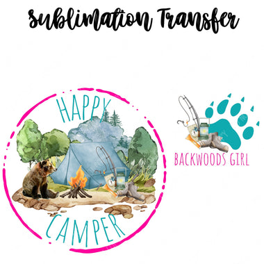 Happy Camper Girl Sublimation Transfer
