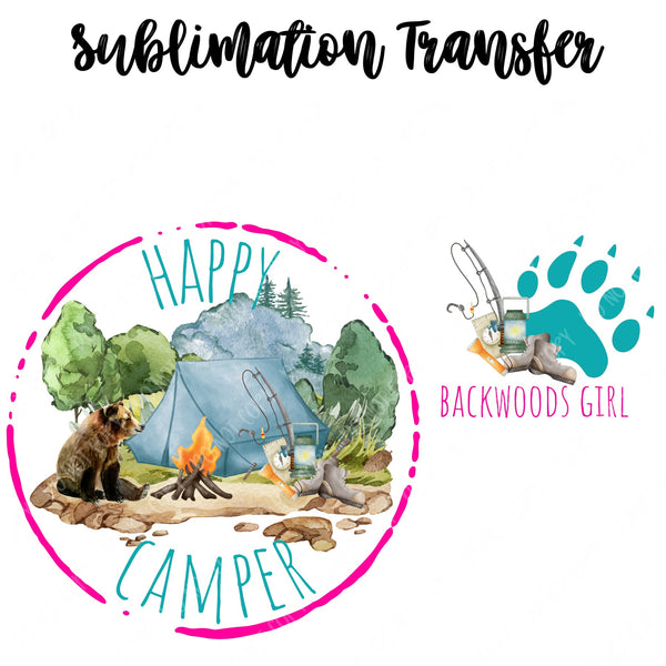 Happy Camper Girl Sublimation Transfer