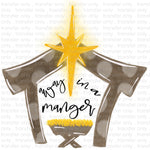 Away in a Manger Sublimation Transfer