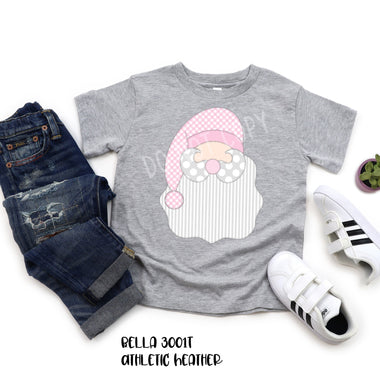 *No Restocks* Pink Plaid Toddler Santa Screen Print Transfers I41