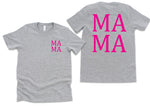 Mama Front Pocket and Back Pocket One Color Screen Print Transfer