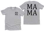 Mama Front Pocket and Back Pocket One Color Screen Print Transfer