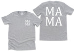 Mama Front Pocket and Back Pocket One Color Screen Print Transfer