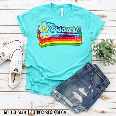 *No Restocks* Missouri Tie Dye  Screen Print Transfer *HIGH HEAT*V70