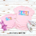 *No Restocks* Mama Mini Watercolor Adult Youth Toddler Screen Print Transfer