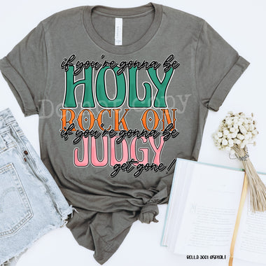 Holy Rock On Screen Print High Heat Transfer W5