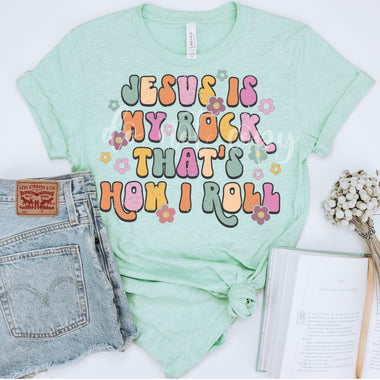 Jesus is my Rock Screen Print High Heat Transfer S9