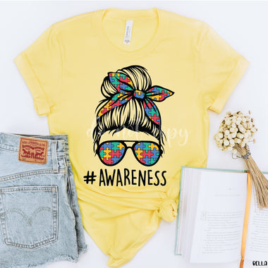 Awareness Bun Screen Print High Heat Transfer W167