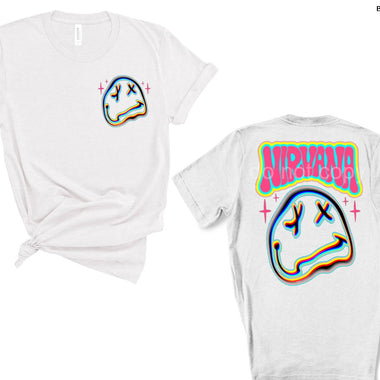 Nirv*na Smile Front & Back Screen Print High Heat Transfer W123