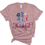 Thankful Feathers Screen Print High Heat Transfer R110