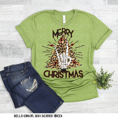 "No Restocks" Christmas Rock Hands Screen Print High Heat Transfer B25