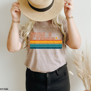 "No restocks" Fall Stripe Screen Print High Heat Transfer W101