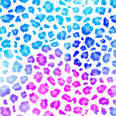 Ombre Neon Leopard Pattern Sublimation Transfer