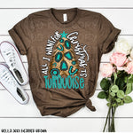 "No Restocks" All I Want for Christmas is Turquoise Screen Print High Heat Transfer D39